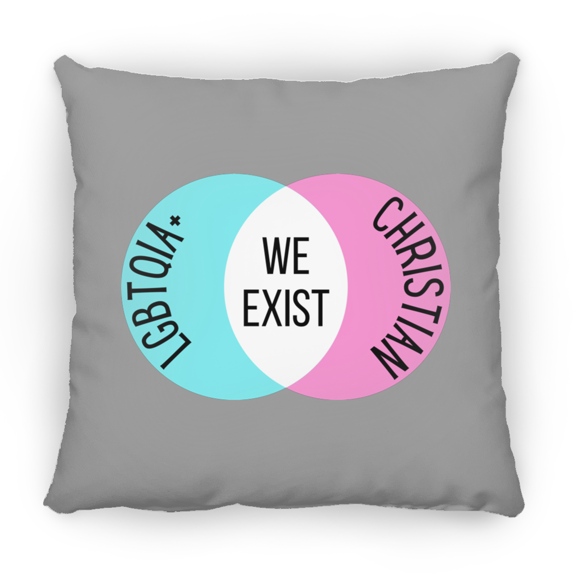 'We Exist' [Trans Flag Colors] Pillow