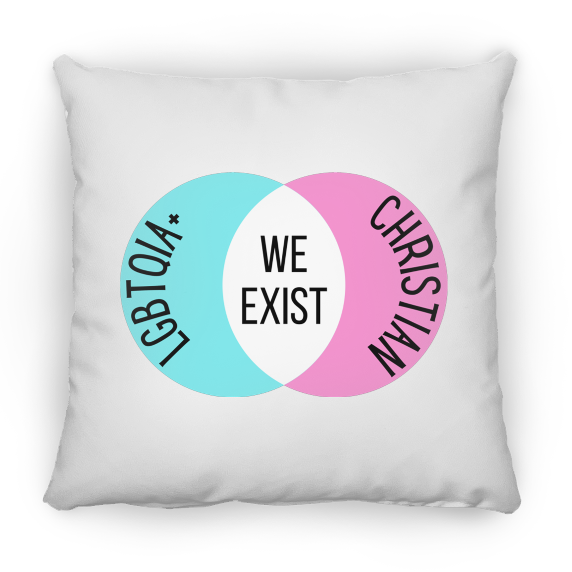 'We Exist' [Trans Flag Colors] Pillow