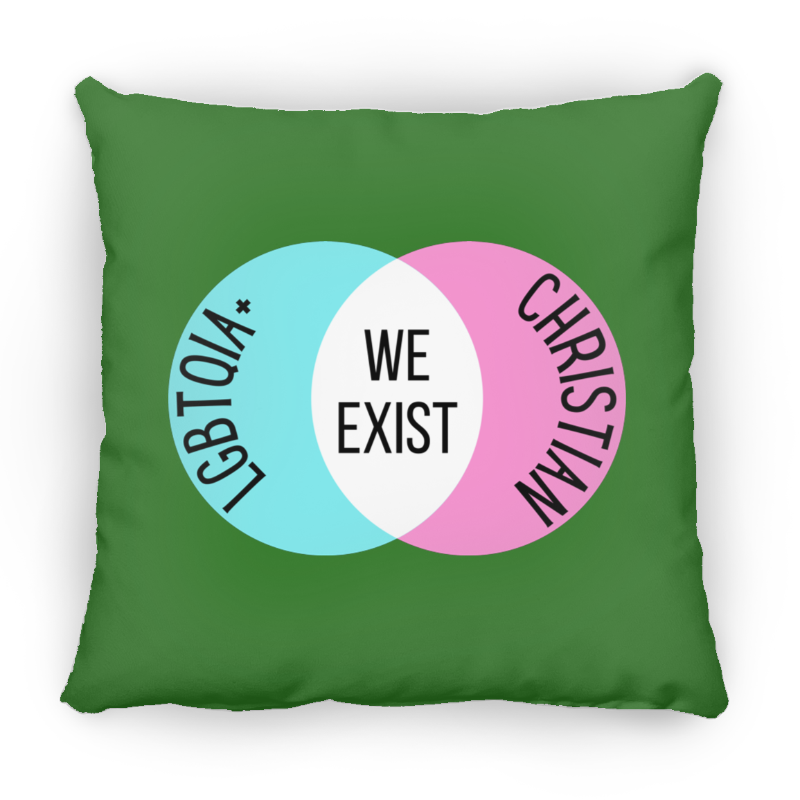 'We Exist' [Trans Flag Colors] Pillow