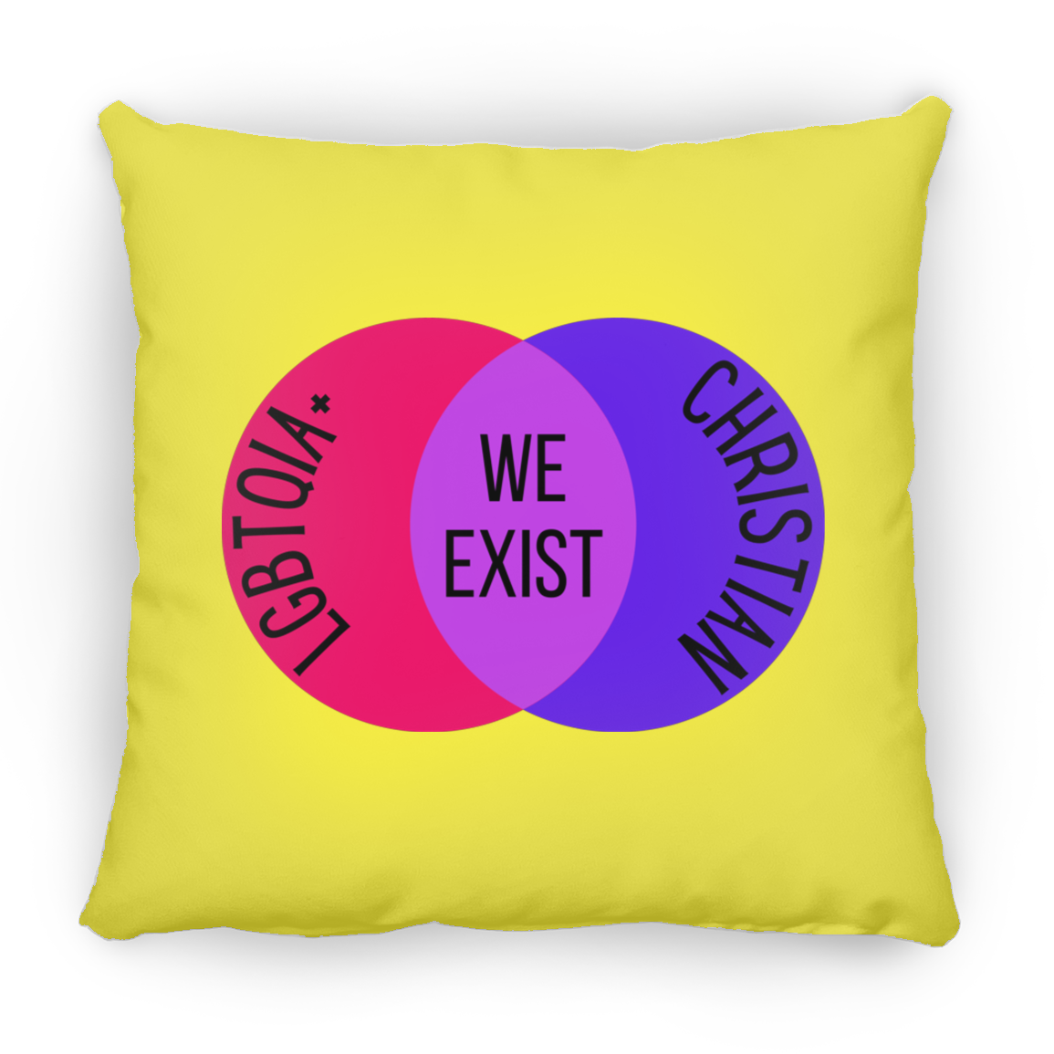 'We Exist' [Bisexual Flag Colors] Pillow