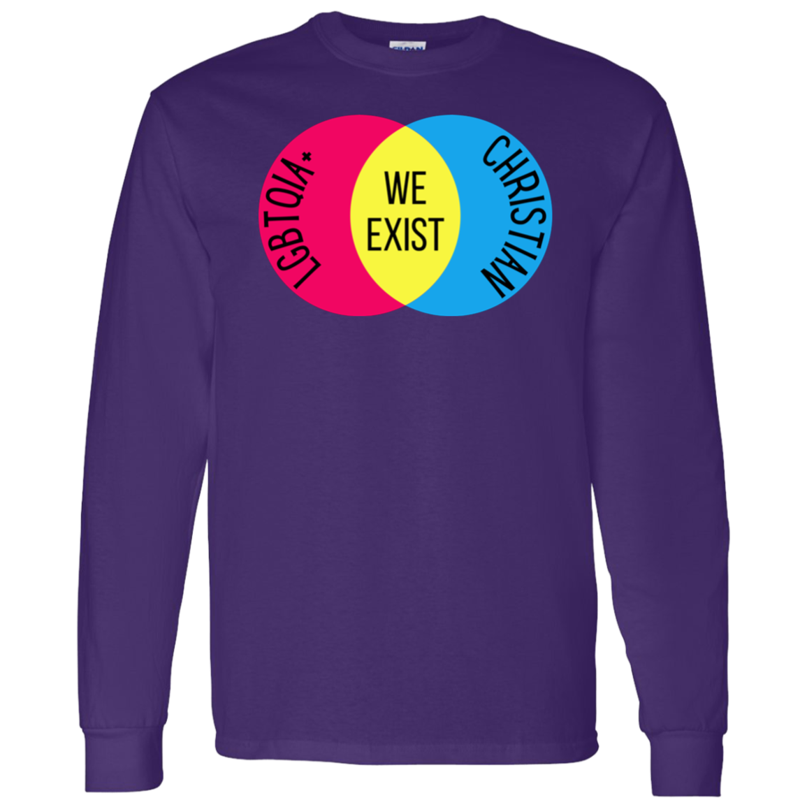 'We Exist' [Pansexual Flag Colors] Long Sleeve