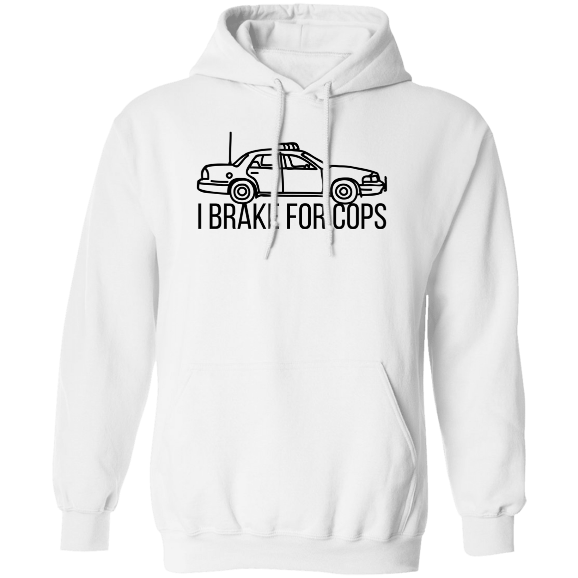 'I Brake For Cops' Lightweight Hoodie