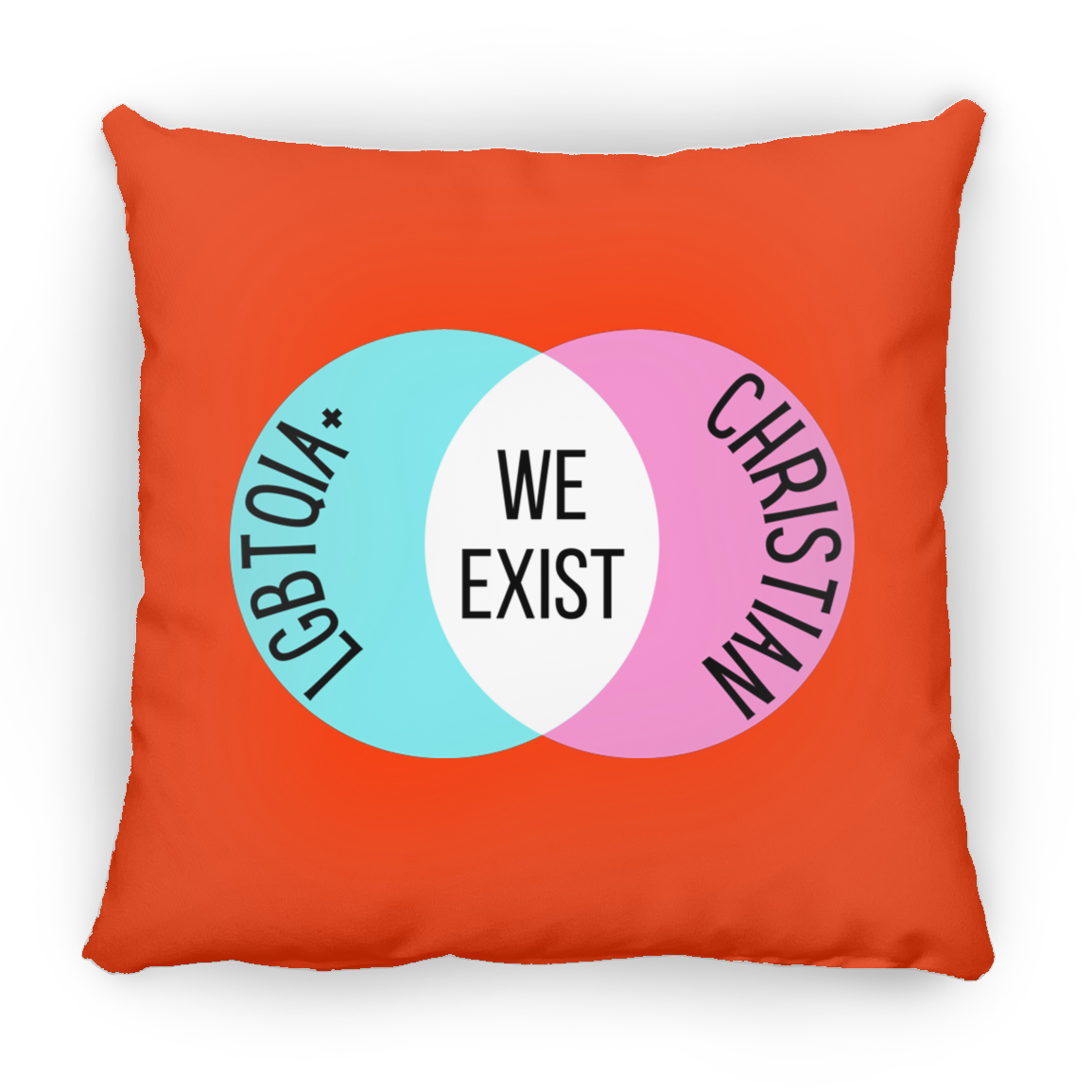 'We Exist' [Trans Flag Colors] Pillow